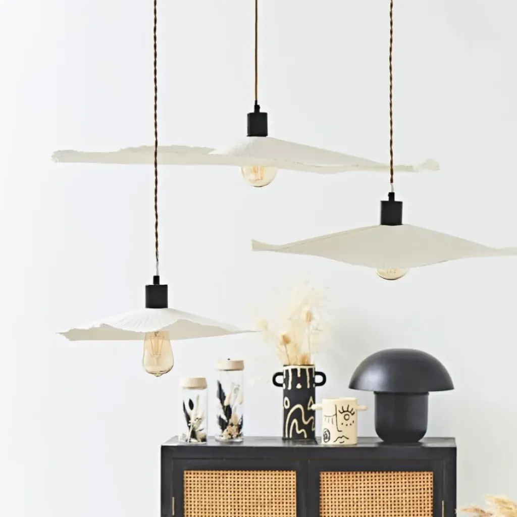 Fabrique de Styles Abat-jour blanc beige d78cm - Louise* Suspensions