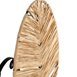 Fabrique de Styles Applique en raphia et fer naturel et noir h32cm - Tulum* Appliques