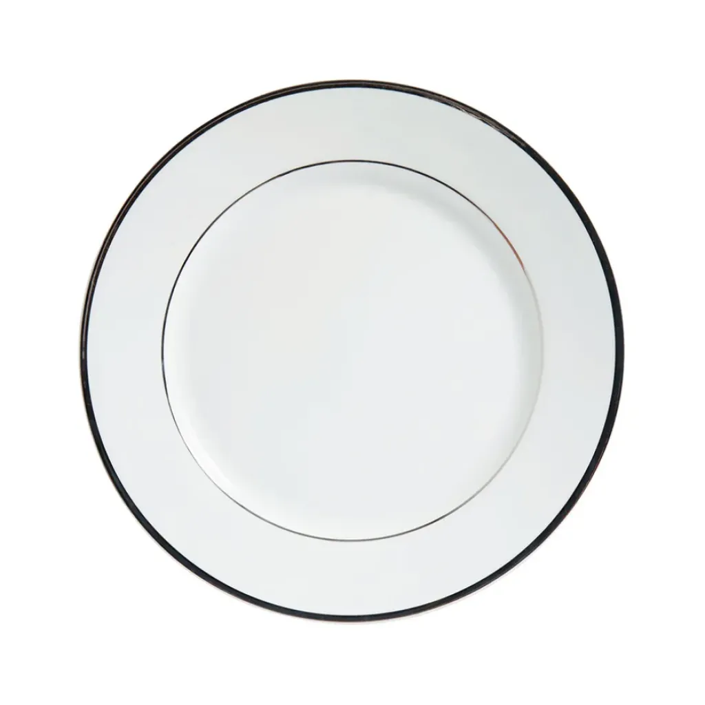 Fabrique de Styles Assiette à dessert en porcelaine blanc et platine d20cm - ginger* Assiettes