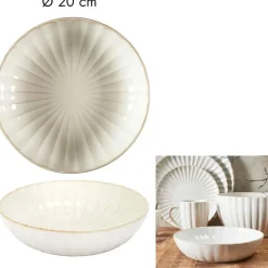 Fabrique de Styles Assiette creuse en céramique d20cm - Vlora* Assiettes