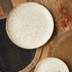 Fabrique de Styles Assiette plate d27.5cm en faience - lisere* Assiettes