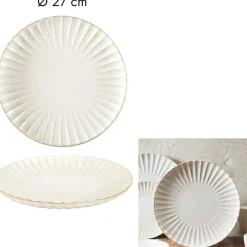 Fabrique de Styles Assiette plate en céramique d27cm - Vlora* Assiettes