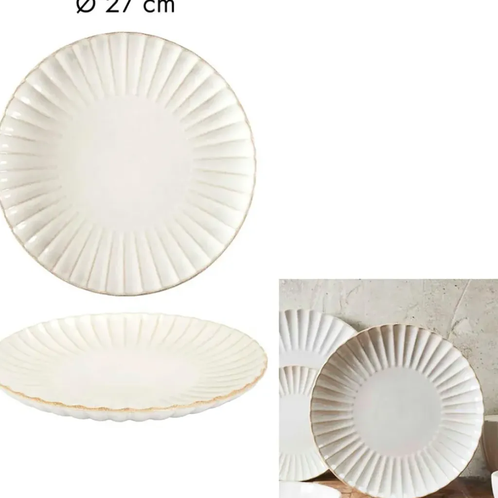 Fabrique de Styles Assiette plate en céramique d27cm - Vlora* Assiettes
