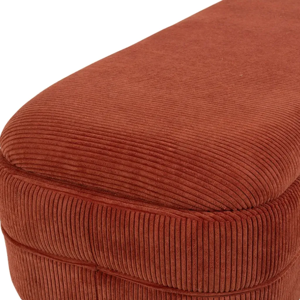 Fabrique de Styles Banc coffre en velours côtelé - Eleonor* Bancs Et Banquettes