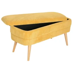 Fabrique de Styles Banc coffre en velours côtelé - Eleonor* Bancs Et Banquettes