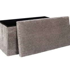 Fabrique de Styles Banc coffre pliable en tissu côtelé - Scarlett* Bancs Et Banquettes