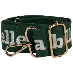 Fabrique de Styles Bandoulière brodée réglable en coton émeraude et écru* Accessoires Mode