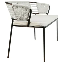 Fabrique de Styles Banquette 2 places en fer noir et coton beige - Cobalt* Bancs Et Banquettes