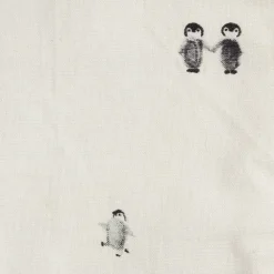 Fabrique de Styles Bavoir en coton écru et gris - Banquise*Enfant Accessoires Repas