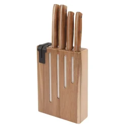 Fabrique de Styles Bloc de 4 couteaux en inox et acacia - Natural Life* Couteaux De Cuisine
