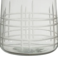 Fabrique de Styles Bocal avec couvercle gravé carreau ciment h17cm en manguier* Pots Et Bocaux