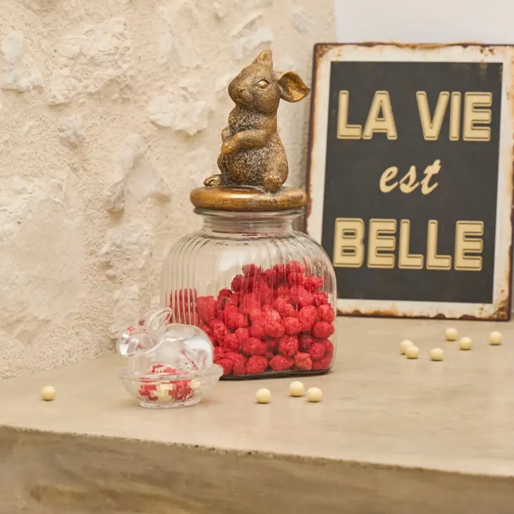 Fabrique de Styles Bocal en verre avec couvercle lapin - Floreal* Pots Et Bocaux