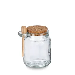 Fabrique de Styles Bocal en verre avec couvercle et petite cuillière* Pots Et Bocaux