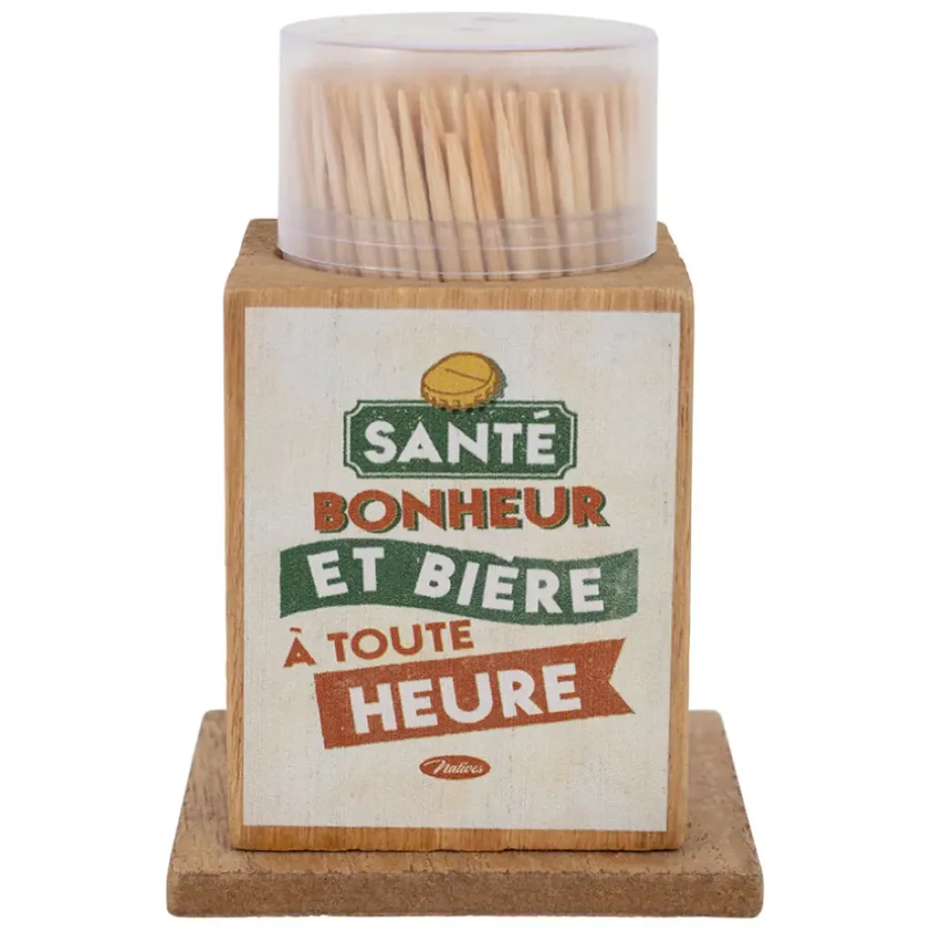 Fabrique de Styles Boite pics apéro en bambou et pin - Copains d'Abord* Petits Rangements