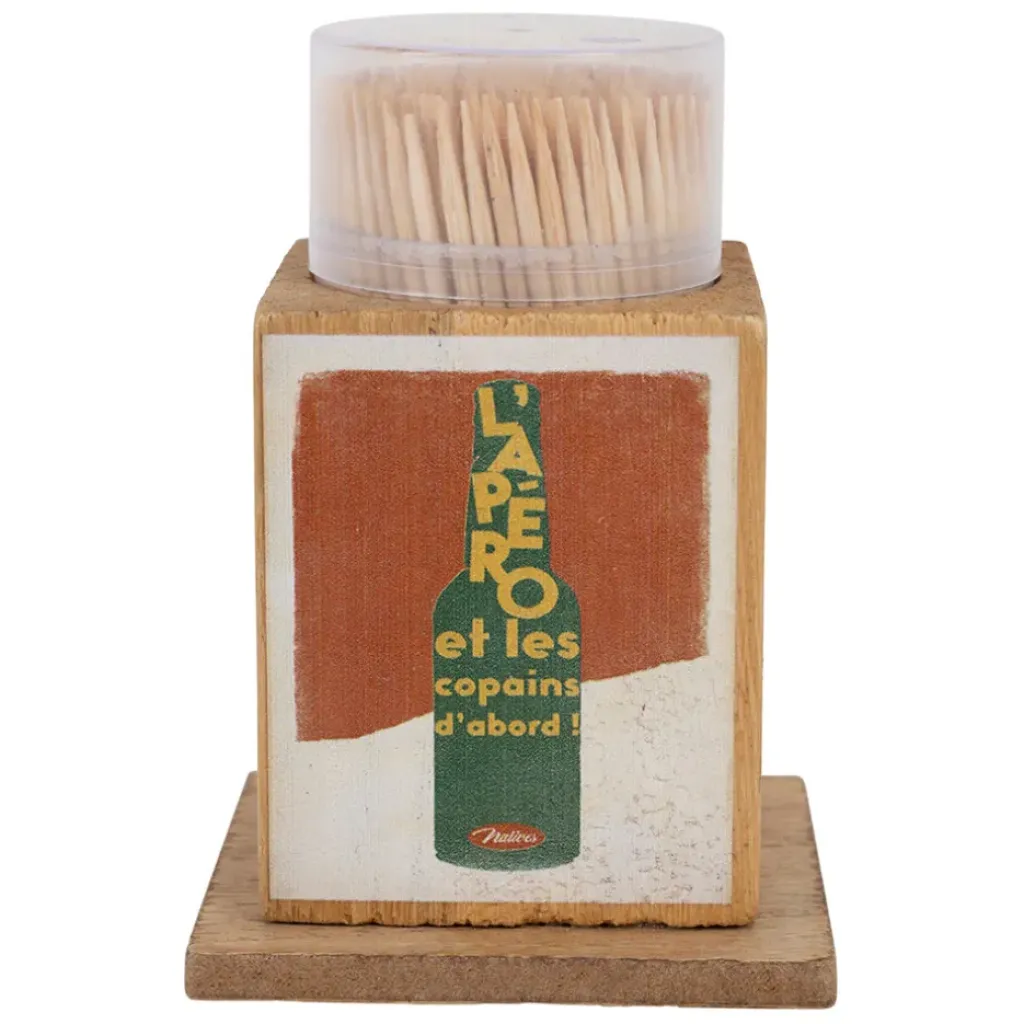 Fabrique de Styles Boite pics apéro en bambou et pin - Copains d'Abord* Petits Rangements