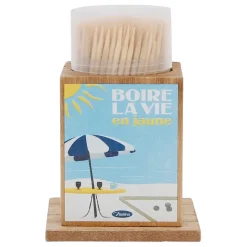 Fabrique de Styles Boite pics apéro en pin et panneau de bois bleu et jaune - Pastis* Ustensibles De Cuisine