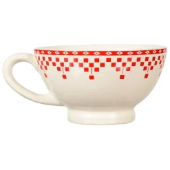 Fabrique de Styles Bol avec anse damier en faïence* Tasses Et Mugs