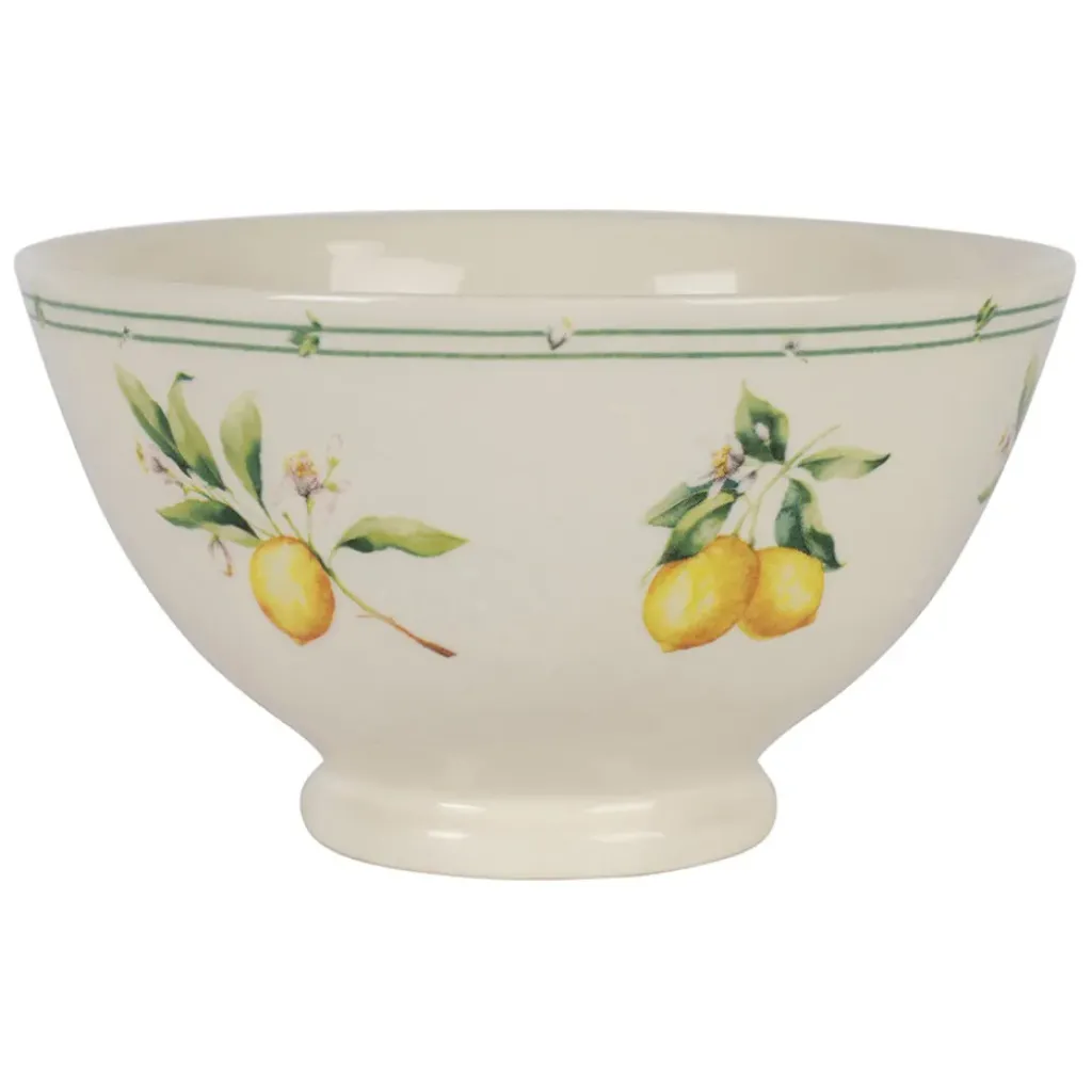 Fabrique de Styles Bol citron en faïence jaune et vert 75cl - Collection* Bols Et Coupelles