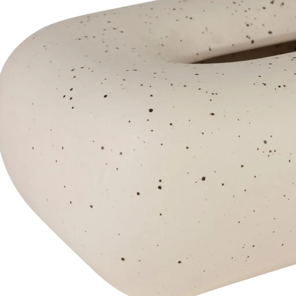 Fabrique de Styles Boîte à mouchoir en grès blanc moucheté - Klosen* Petits Objets Déco