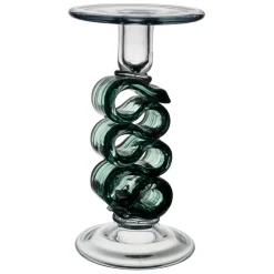 Fabrique de Styles Bougeoir en verre émeraude h23.5cm - Sablon* Photophores, Bougeoirs Et Lanternes