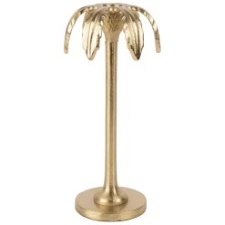 Fabrique de Styles Bougeoir palmier en aluminium h25cm - Tropic Etoil* Photophores, Bougeoirs Et Lanternes