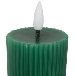 Fabrique de Styles Bougie led pilier vert sapin h21cm* Déco Lumineuse