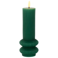 Fabrique de Styles Bougie led pilier vert sapin h21cm* Déco Lumineuse