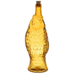 Fabrique de Styles Bouteille Poisson en verre recyclé sablé 1.1L* Carafes Et Pichets