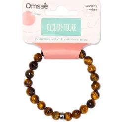 Fabrique de Styles Bracelet œil de tigre perles rondes 8mm* Bijoux Fantaisie