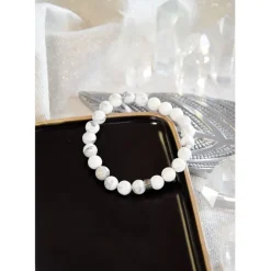 Fabrique de Styles Bracelet magnésite perles rondes 8mm* Bijoux Fantaisie