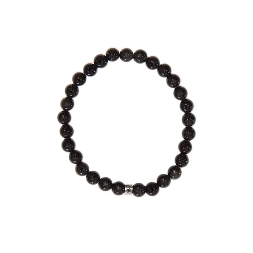 Fabrique de Styles Bracelet obsidienne e perles rondes 6mm* Bijoux Fantaisie