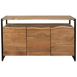 Fabrique de Styles Buffet 3 portes en acacia et pieds en fer noir - Brooklyn* Buffets Et Vitrines