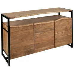 Fabrique de Styles Buffet 3 portes en acacia et pieds en fer noir - Brooklyn* Buffets Et Vitrines