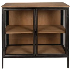 Fabrique de Styles Buffet bas 2 portes en manguier naturel et fer h90cm - Tucson* Buffets Et Vitrines