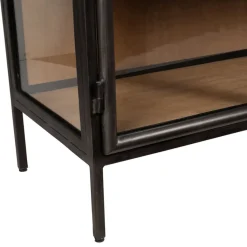 Fabrique de Styles Buffet bas 2 portes en manguier naturel et fer h90cm - Tucson* Buffets Et Vitrines