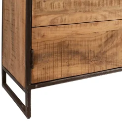 Fabrique de Styles Buffet bas en acacia et fer 2 portes H90cm - Factory* Buffets Et Vitrines