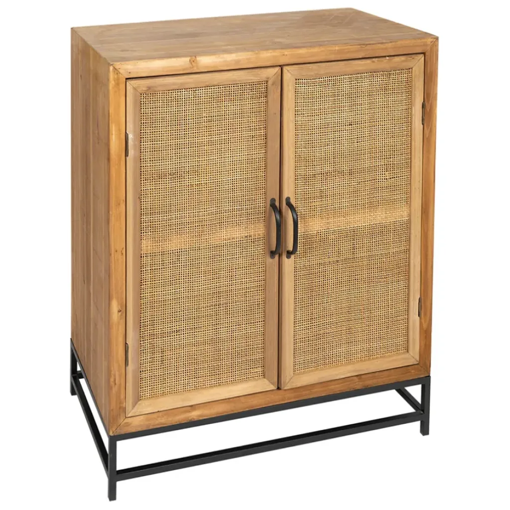 Fabrique de Styles Buffet bas en sapin et bambou L80cm - Tamba* Buffets Et Vitrines