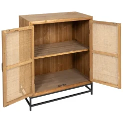 Fabrique de Styles Buffet bas en sapin et bambou L80cm - Tamba* Buffets Et Vitrines