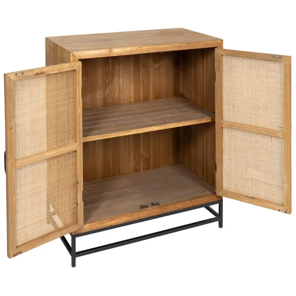 Fabrique de Styles Buffet bas en sapin et bambou L80cm - Tamba* Buffets Et Vitrines