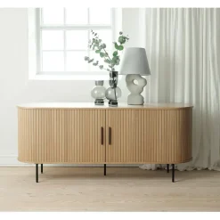 Fabrique de Styles Buffet en placage chêne 180x45cm - Nola* Buffets Et Vitrines