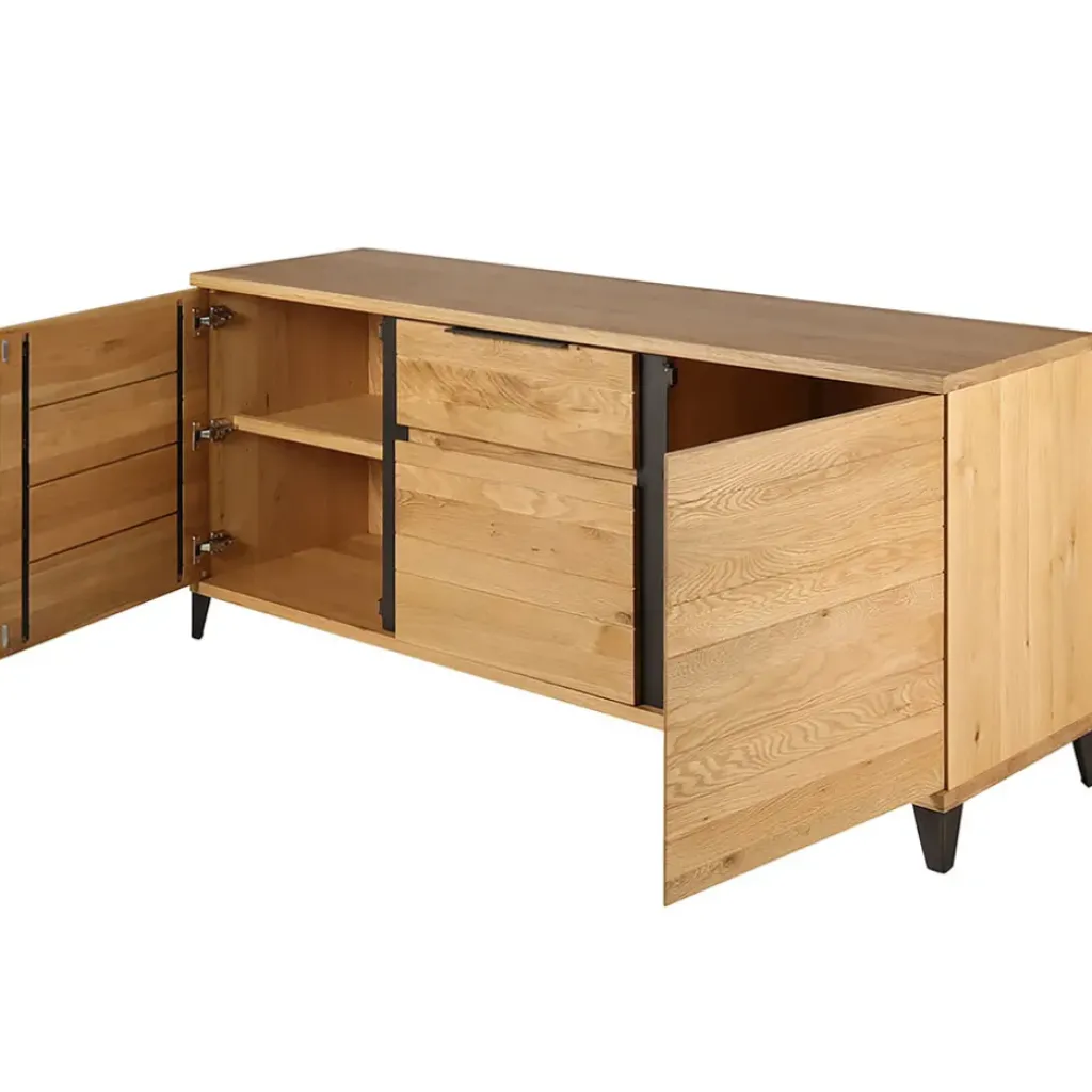 Fabrique de Styles Buffet enfilade chêne massif 3 portes et tiroir - Manny* Buffets Et Vitrines