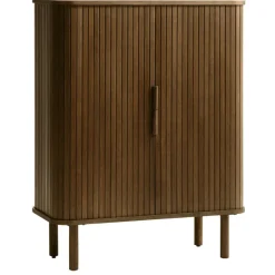 Fabrique de Styles Buffet placage chêne foncé 3 étagères H113cm - Cavo* Buffets Et Vitrines