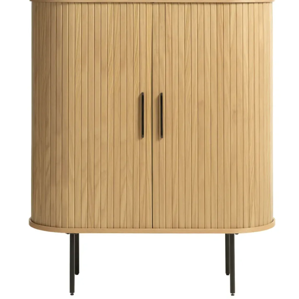 Fabrique de Styles Buffet placage chêne 3 étagères h118cm - nola* Buffets Et Vitrines