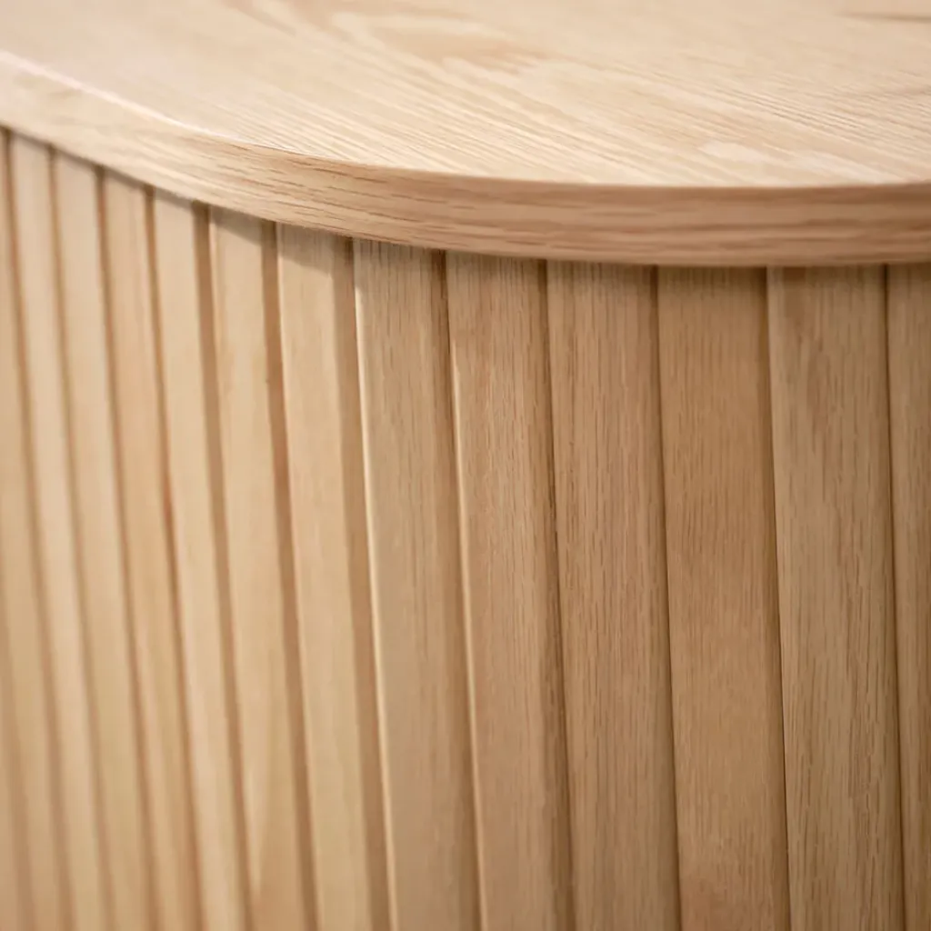 Fabrique de Styles Buffet placage chêne 3 étagères h118cm - nola* Buffets Et Vitrines