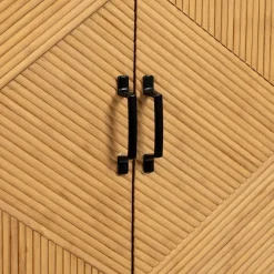 Fabrique de Styles Cabinet 2 portes en bambou et sapin 80x40xh99.5cm - Saori* Buffets Et Vitrines