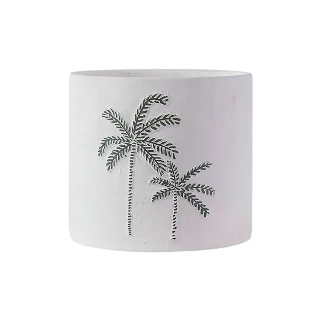 Fabrique de Styles Cache pot en céramique Palmier d13cm* Cache-pots Et Supports