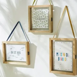 Fabrique de Styles Cadre déco maison bonheur ruban 20x25cm*Enfant Déco