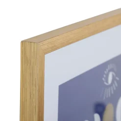 Fabrique de Styles Cadre deco encadré main visionn bleu et doré 42x52cm* Cadres Déco Et Affiches