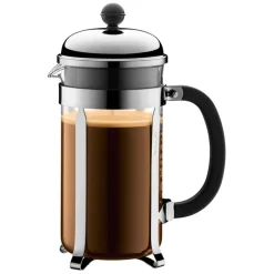 Fabrique de Styles Cafetière à piston en verre borosilicate et inox 1l - Chambord* Théières Et Cafetières