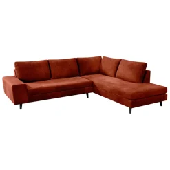 Fabrique de Styles Canapé d'angle droit 5 places André - effet velours - Seven emerald* Canapés D'angle